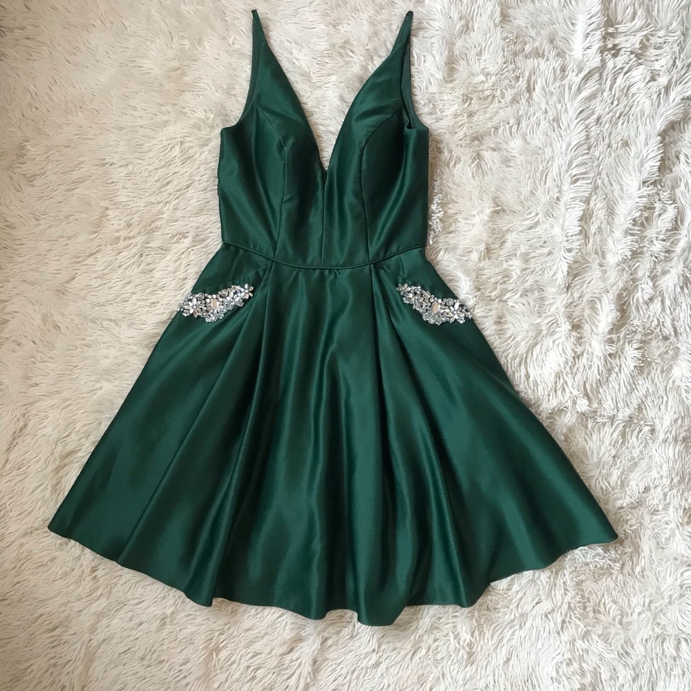 Formal Dress in Emerald Green